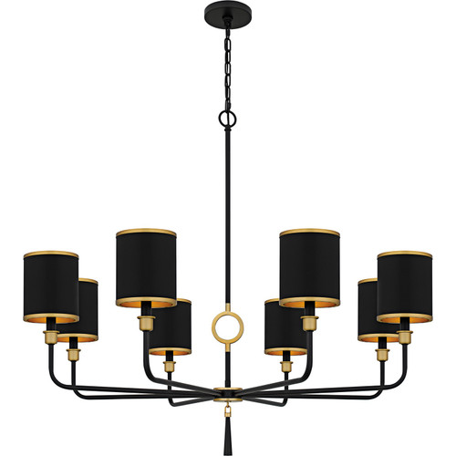 Quoizel - LKY5040MBK - Eight Light Chandelier - Lockery - Matte Black
