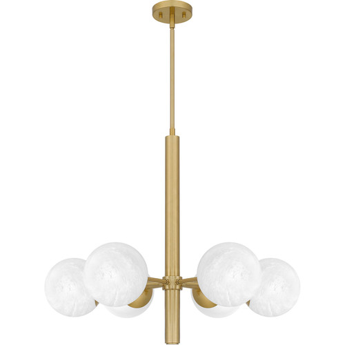 Quoizel - PCSEI5028AB - Six Light Chandelier - Solei - Aged Brass
