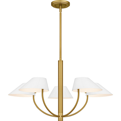 Quoizel - PNY5028BRG - Five Light Chandelier - Penley - Brushed Gold