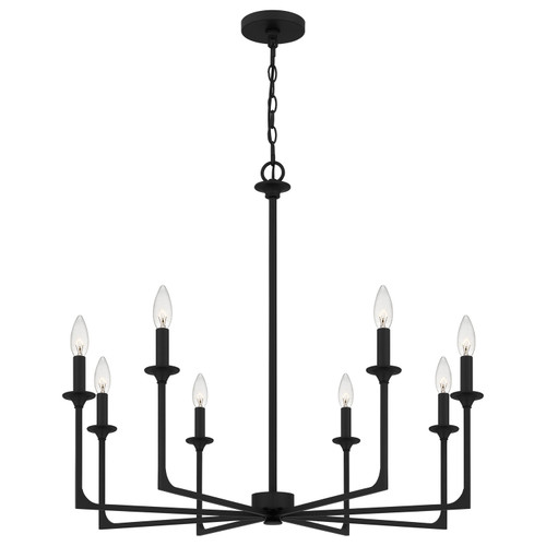 Quoizel - PRC5032MBK - Eight Light Chandelier - Prescott - Matte Black