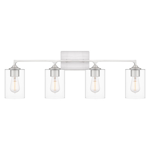 Quoizel - PRC8633BN - Four Light Bath - Prescott - Brushed Nickel