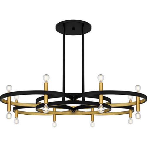 Quoizel - WID5050MBK - 16 Light Island Chandelier - Winsland - Matte Black