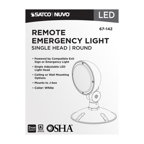 Satco - 67-142 - Remote Emergency Light - White
