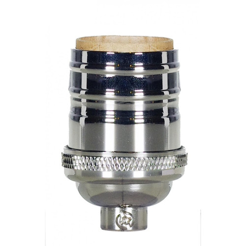 Satco - 80-1055 - Short Keyless Socket - Polished Nickel
