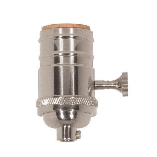 Satco - 80-1059 - On-Off Turn Knob Socket - Polished Nickel