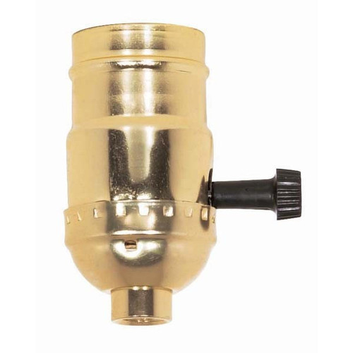 Satco - 80-1558 - On-Off Turn Knob Socket - Brite Gilt
