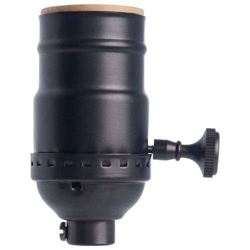 Satco - 80-2415 - On-Off Turn Knob Socket With Removable Knob - Dark Antique Brass
