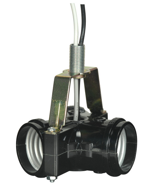 Satco - 80-2449 - Three Light Phenolic Cluster W/ Top - Black