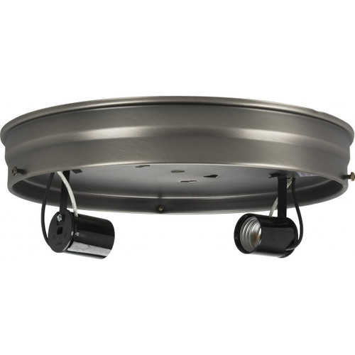 Satco - 90-1433 - Two Light Ceiling Pan - Brushed Nickel