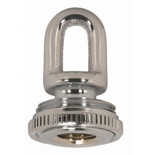 Satco - 90-2300 - 1/4 Ip Matching Screw Collar Loop With Ring - Polished Chrome