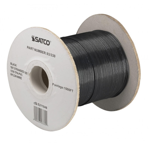 Satco - 93-330 - Lighting Bulk Wire - Black