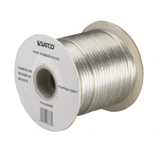 Satco - 93-337 - Lamp And Lighting Bulk Wire - Clear Silver
