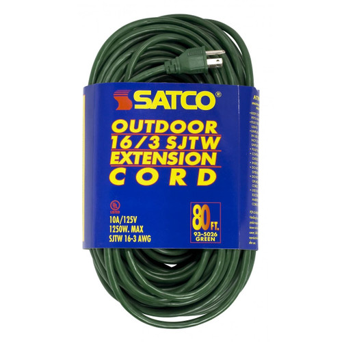 Satco - 93-5026 - Extension Cord - Green