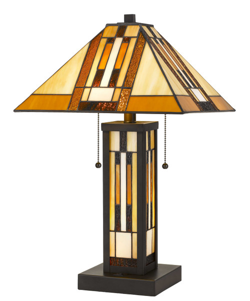Cal Lighting - BO-2902TB - Two Light Table Lamp - Tiffany - Dark Bronze