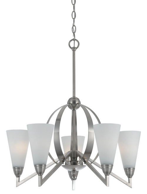 Cal Lighting - FX-3508/5 - Five Light Chandelier - Canroe - Brushed Steel