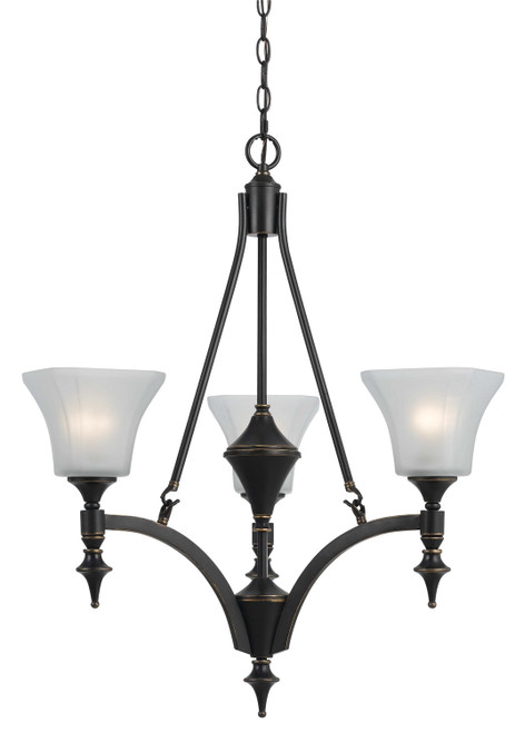 Cal Lighting - FX-3541/3 - Three Light Chandelier - ROCKWOOD - Dark Bronze
