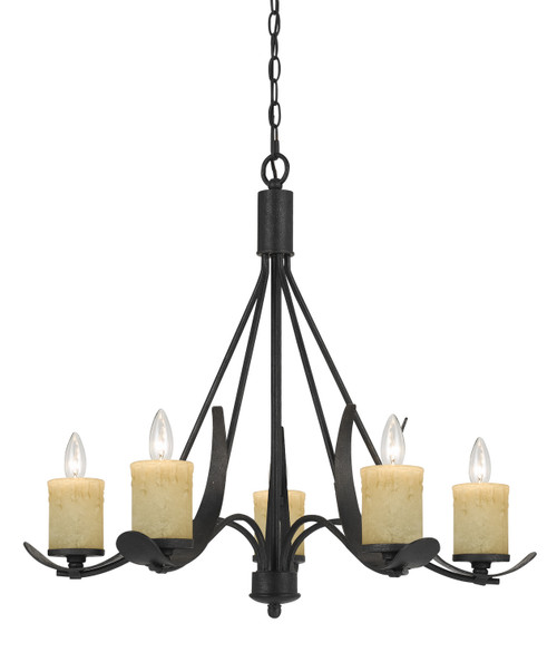 Cal Lighting - FX-3561/5 - Five Light Chandelier - MORELIS - Black Smith
