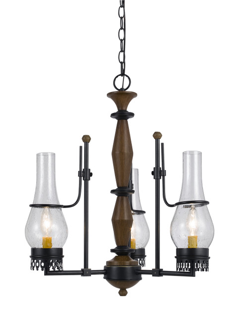 Cal Lighting - FX-3564/3 - Three Light Chandelier - TRENTON - Metal/Wood