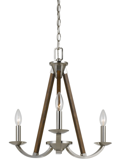 Cal Lighting - FX-3604-3 - Three Light Chandelier - Monica - Brushed Steel