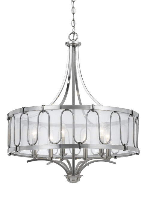Cal Lighting - FX-3646-6 - Six Light Chandelier - Brushed Steel