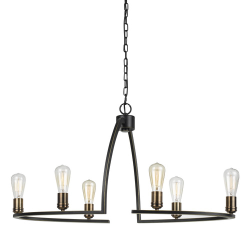 Cal Lighting - FX-3664-6 - Six Light Chandelier - Kinder - Dark Bronze
