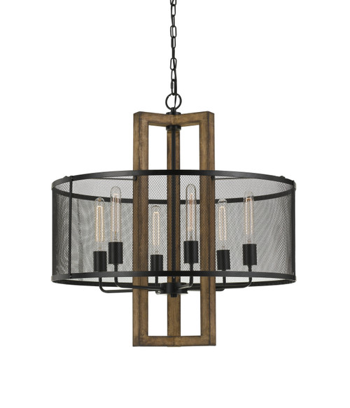 Cal Lighting - FX-3678-6 - Six Light Chandelier - Monza - Wood