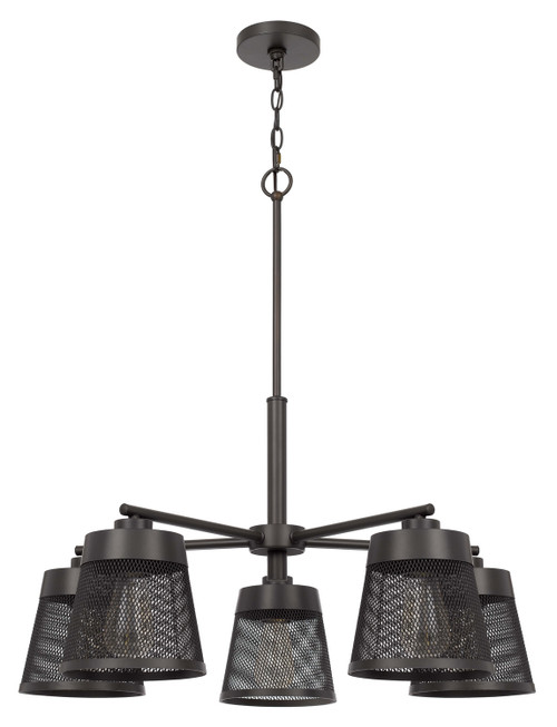 Cal Lighting - FX-3769-5 - Five Light Chandelier - Hampton - Matte Black / Mesh