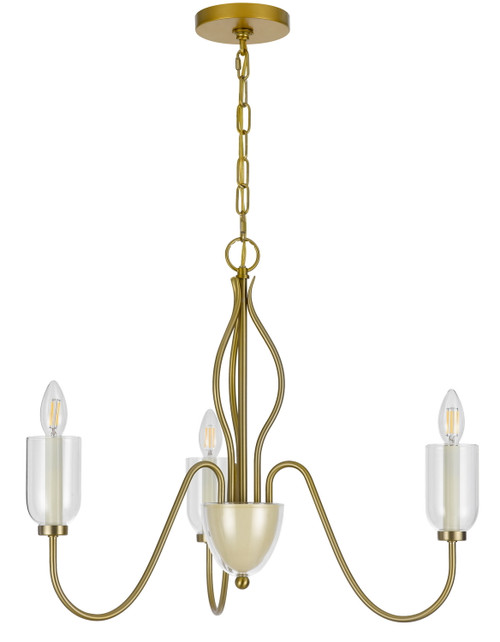 Cal Lighting - FX-3818-3 - Three Light Chandelier - Kalamaria - Antique Brass