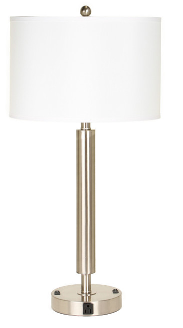 Cal Lighting - LA-2004NS-2RBS - Two Light Table Lamp - HOTEL - Brushed Steel