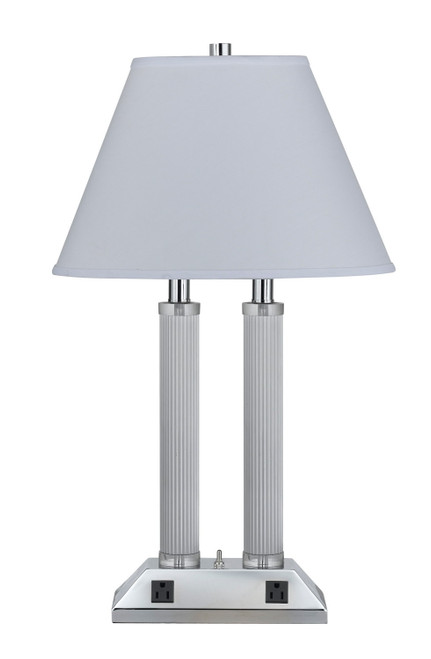 Cal Lighting - LA-8003DK-1CH - Two Light Table Lamp - Hotel - Chrome