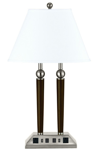 Cal Lighting - LA-8005DK-3R-BS - Two Light Desk lamp - Desk - Espresso/Brushed Steel