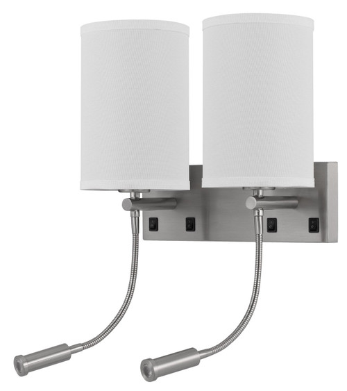 Cal Lighting - LA-8045W2L-1 - Two Light Wall Lamp - Lakewood - Brushed Steel