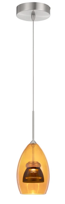 Cal Lighting - UP-128-AM-SMOCL - LED Mini Pendant - Dimmable with Lutron Brand Dimmers: DVCL-153P SCL - Amber/Smoke