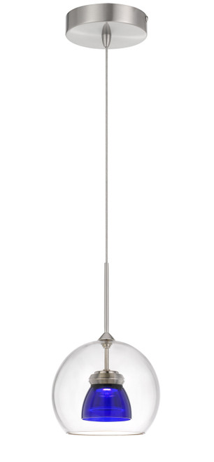 Cal Lighting - UP-335-CL-BLUCL - LED Mini Pendant - Dimmable with Lutron Brand Dimmers: DVCL-153P SCL - Clear Blue