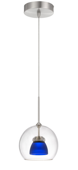 Cal Lighting - UP-335-CL-BLUFR - LED Mini Pendant - Dimmable with Lutron Brand Dimmers: DVCL-153P SCL - Frosted Blue