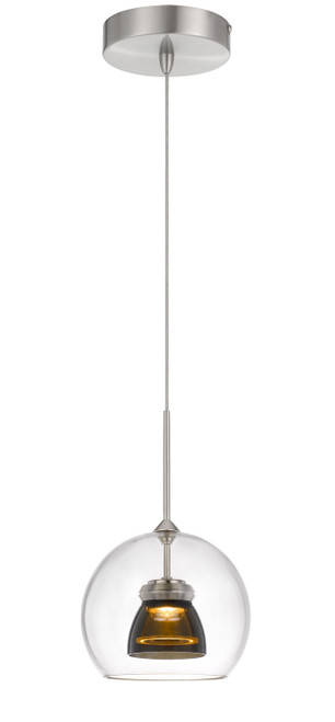 Cal Lighting - UP-335-CL-SMOCL - LED Mini Pendant - Dimmable with Lutron Brand Dimmers: DVCL-153P SCL - Smoked