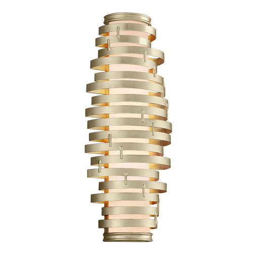 Corbett Lighting - 128-13-WSL - Three Light Wall Sconce - Vertigo - Warm Silver Leaf
