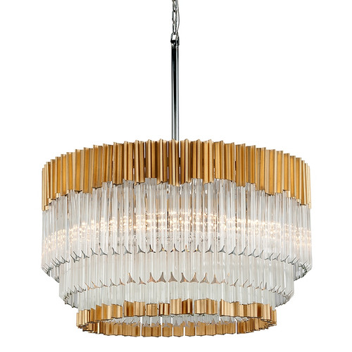Corbett Lighting - 220-48-GL/SS - Eight Light Chandelier - Charisma - Gold Leaf