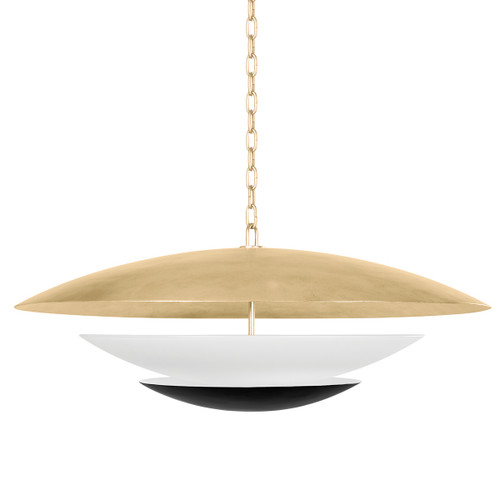 Corbett Lighting - 413-36-VGL/SBK - Six Light Chandelier - Adara - Vintage Gold Leaf