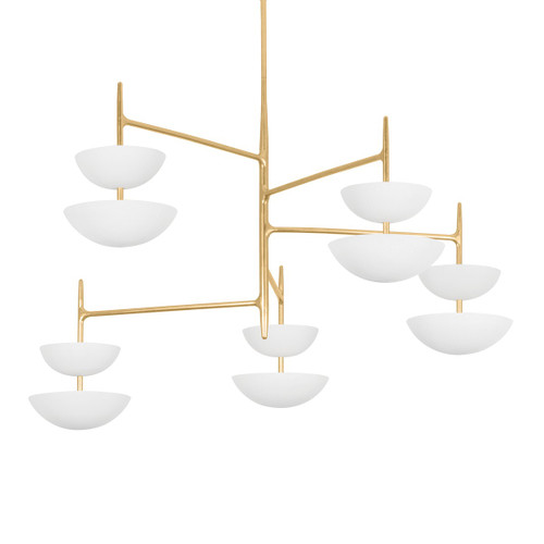 Corbett Lighting - 477-55-VGL/GSW - LED Chandelier - Evander - Vintage Gold Leaf