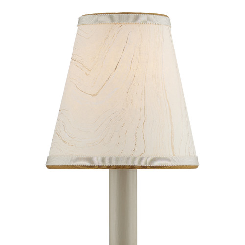 Currey and Company - 0900-0015 - Chandelier Shade - Marble - Cream/Gold