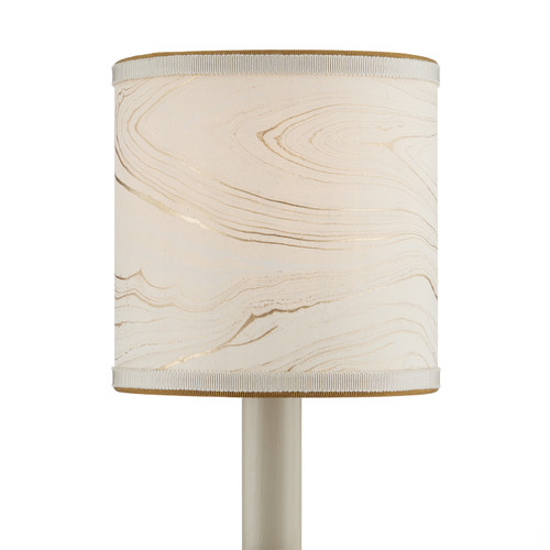 Currey and Company - 0900-0016 - Chandelier Shade - Marble - Cream/Gold