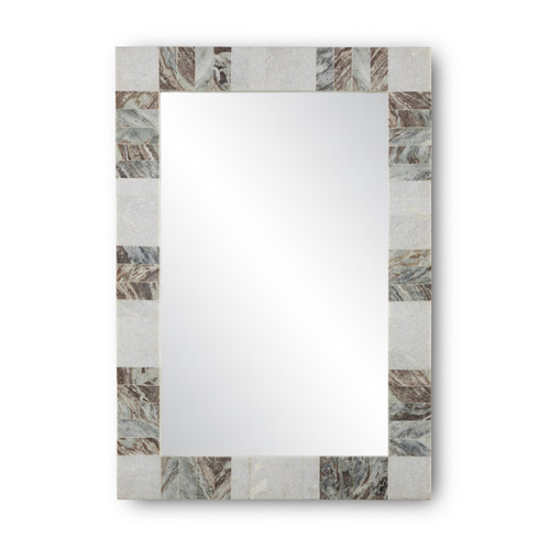Currey and Company - 1000-0132 - Mirror - Elena - White/Brown
