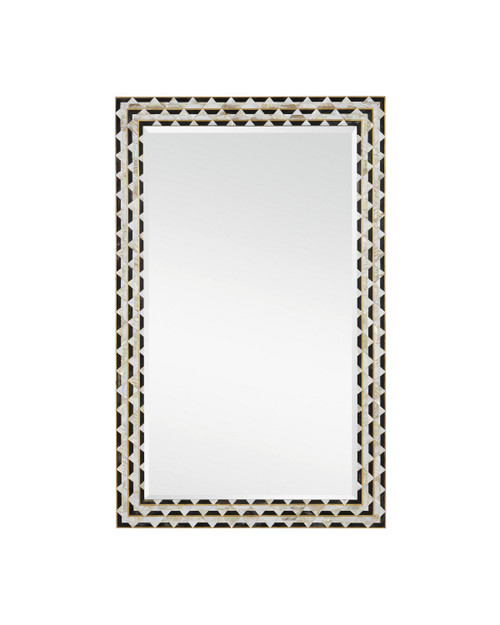 Currey and Company - 1000-0146 - Mirror - Macy - Natural/Brass