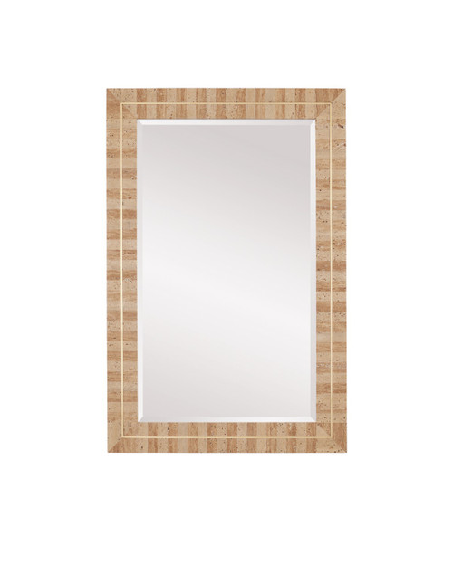 Currey and Company - 1000-0158 - Mirror - Dezi Collection - Natural / Brass