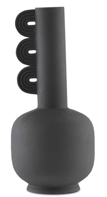 Currey and Company - 1200-0407 - Vase - Happy 40 Collection - Textured Black