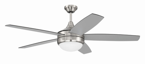 Craftmade - PHZ52BNK5-BNGW - 52 Ceiling Fan - Phaze II 5- Blade - Brushed Polished Nickel