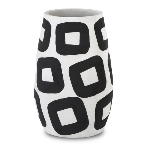 Currey and Company - 1200-0606 - Vase - Pagliacii Collection - White/Black