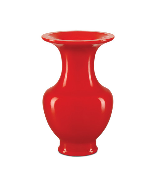 Currey and Company - 1200-0914 - Vase - Bittersweet Collection - Coral Orange
