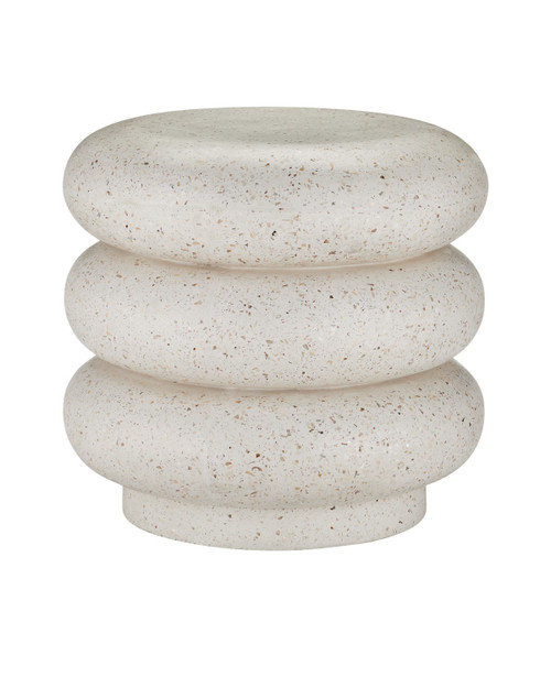 Currey and Company - 2000-0044 - Stool - Cusani - Ivory Terrazzo